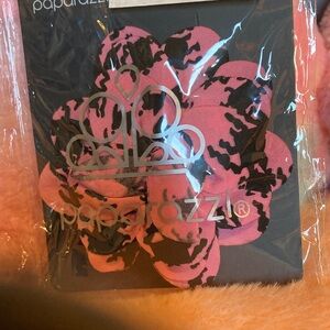 Paparazzi Vibrant Pink and Black Floral Clip